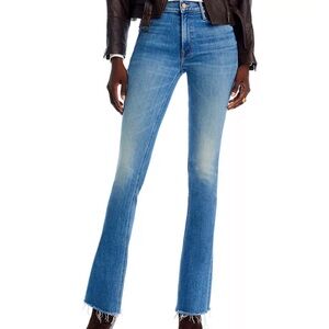 MOTHER The Runaway Fray High Rise Bootcut Jeans in Monkey in the Middle